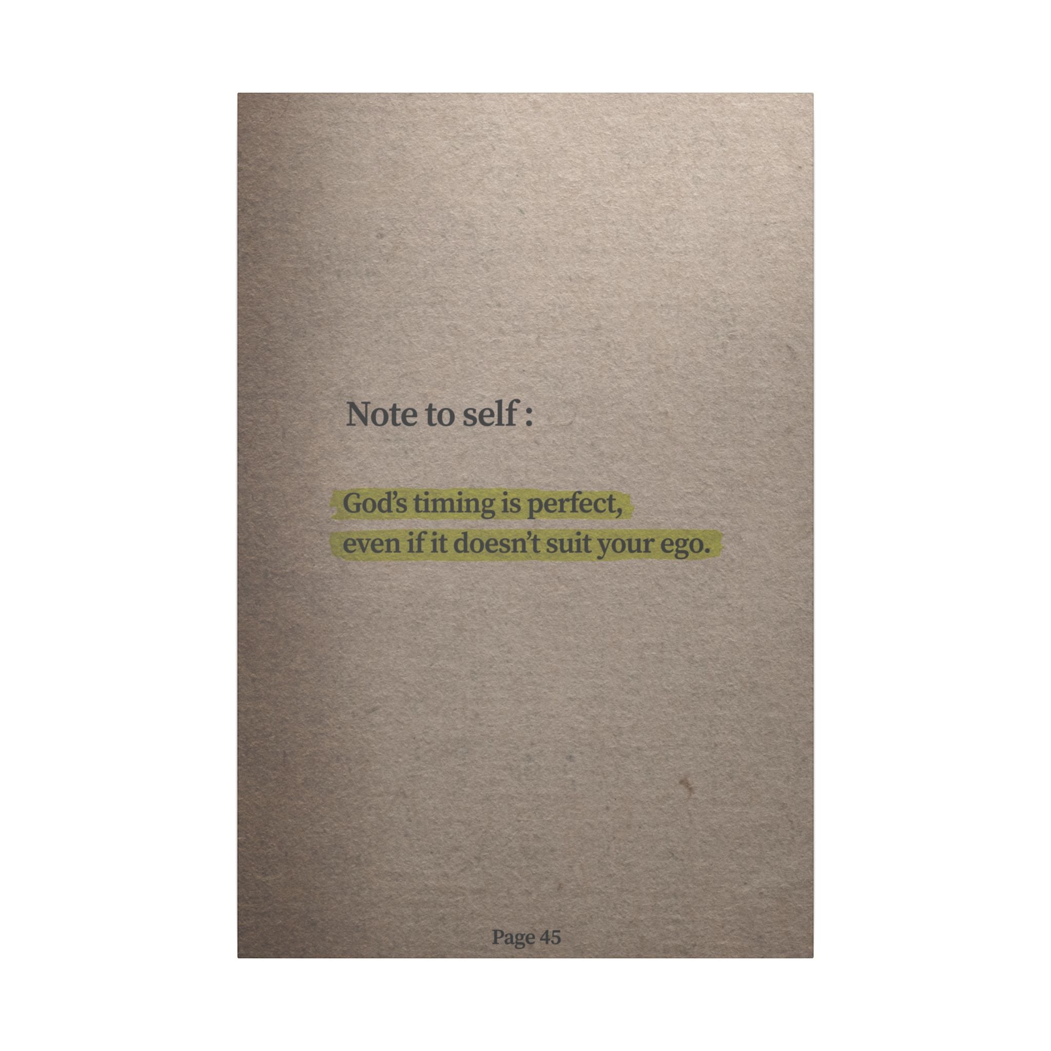 Note to Self: 'God's Timing' Canvas