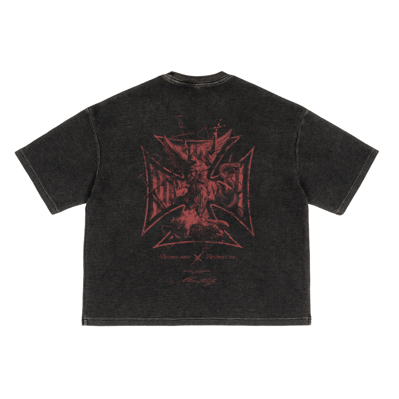 DESTROY VINTAGE WAFFLE TEE