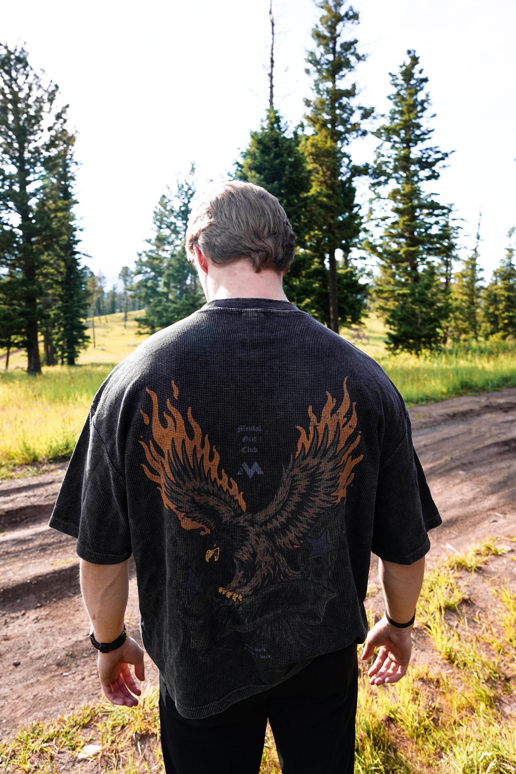 BURNING EAGLE VINTAGE WAFFLE TEE