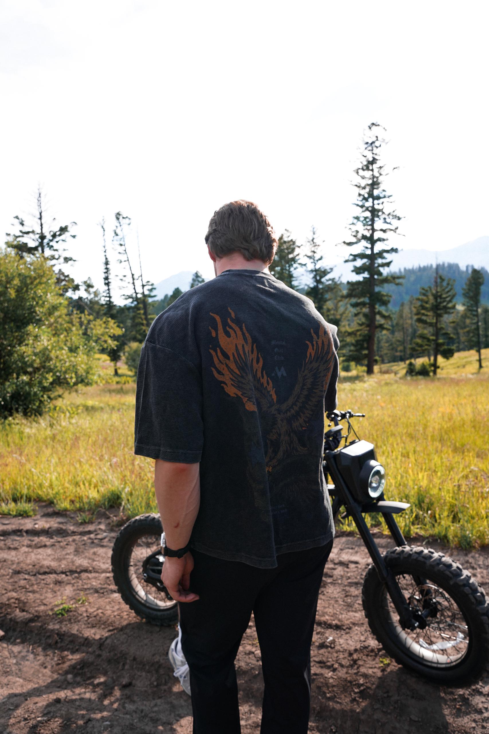 BURNING EAGLE VINTAGE WAFFLE TEE