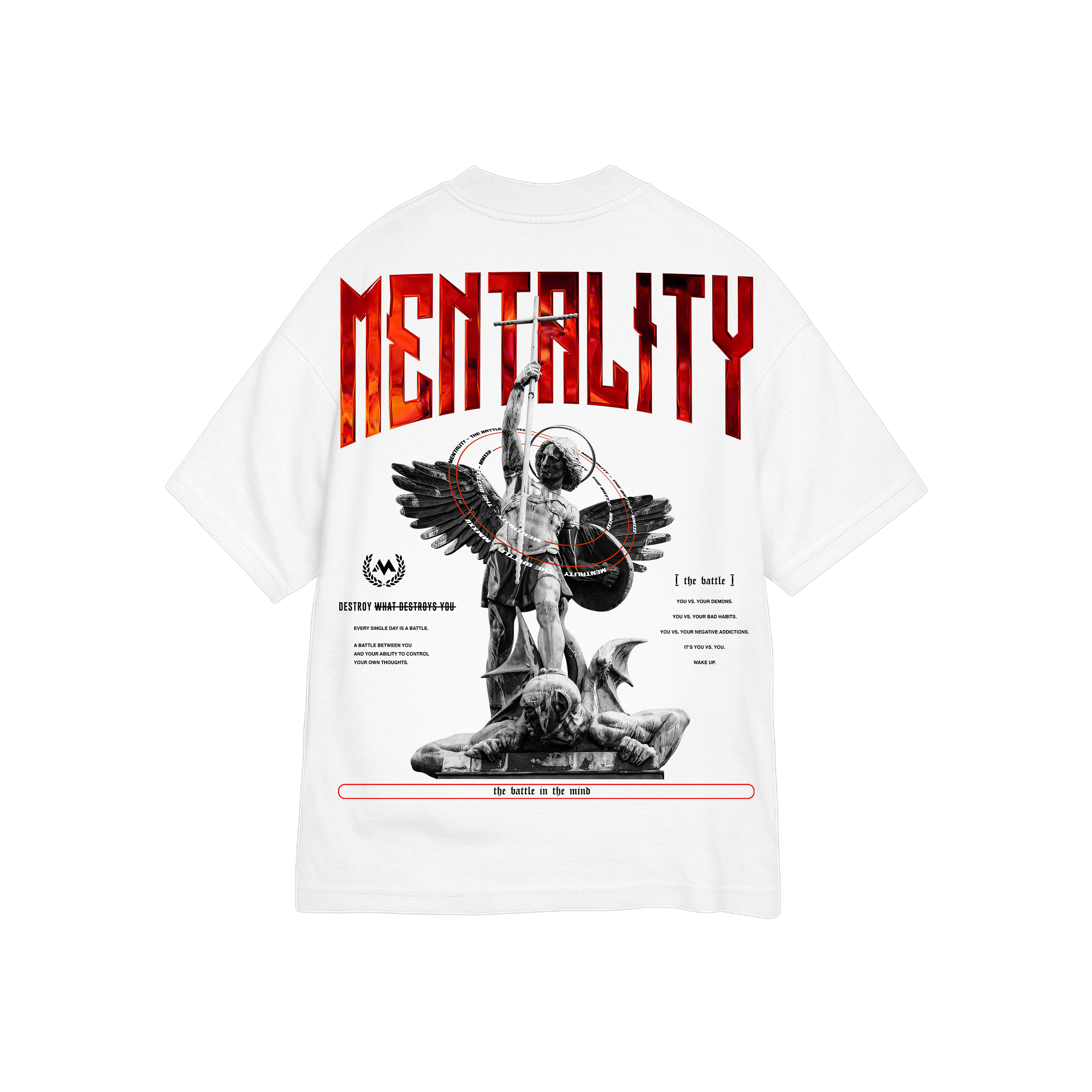 ST. MICHAEL 'THE BATTLE' TEE - WHITE