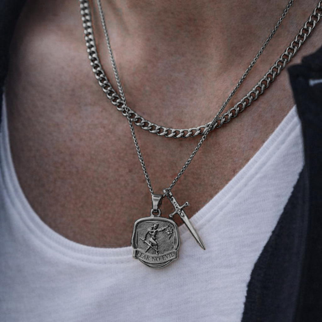 FEAR NO EVIL PENDANT - SILVER
