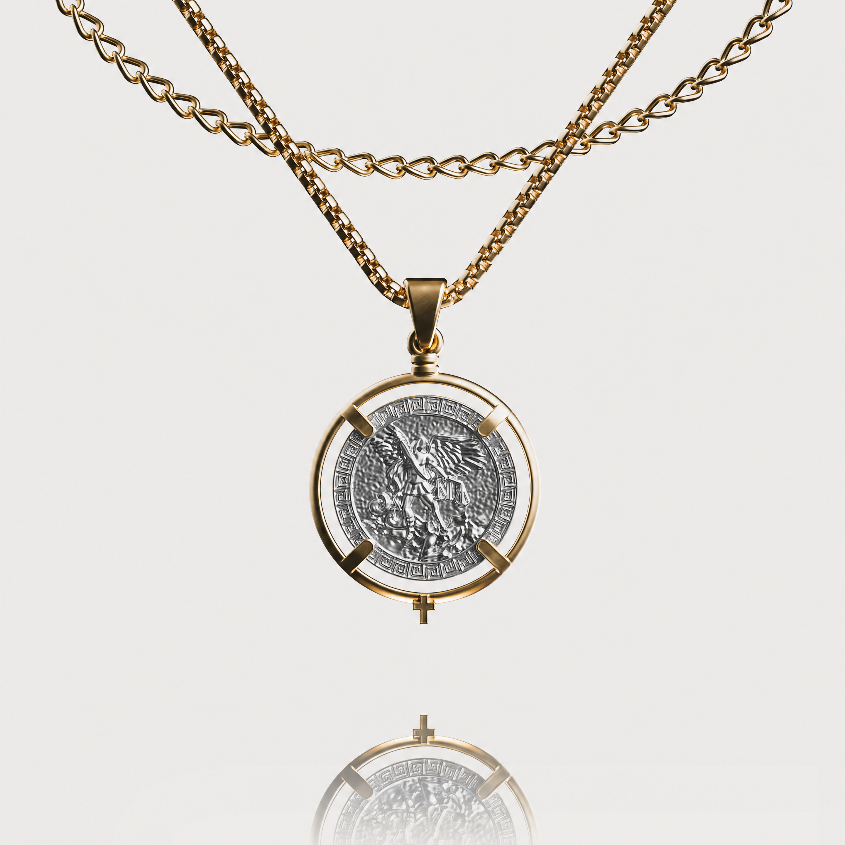 Classical Archangel Pendant - SILVER