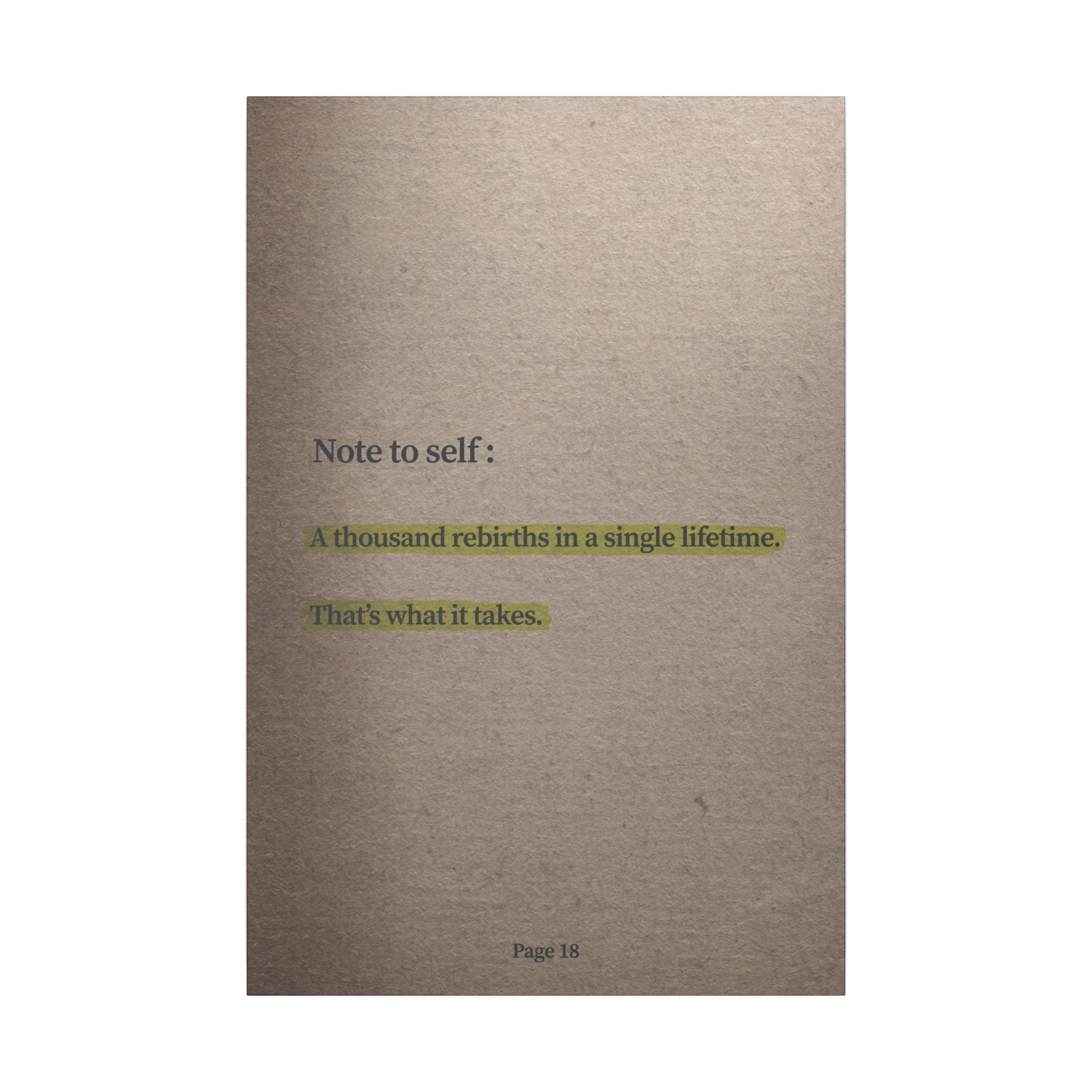 Note to Self: 'Rebirth' Canvas