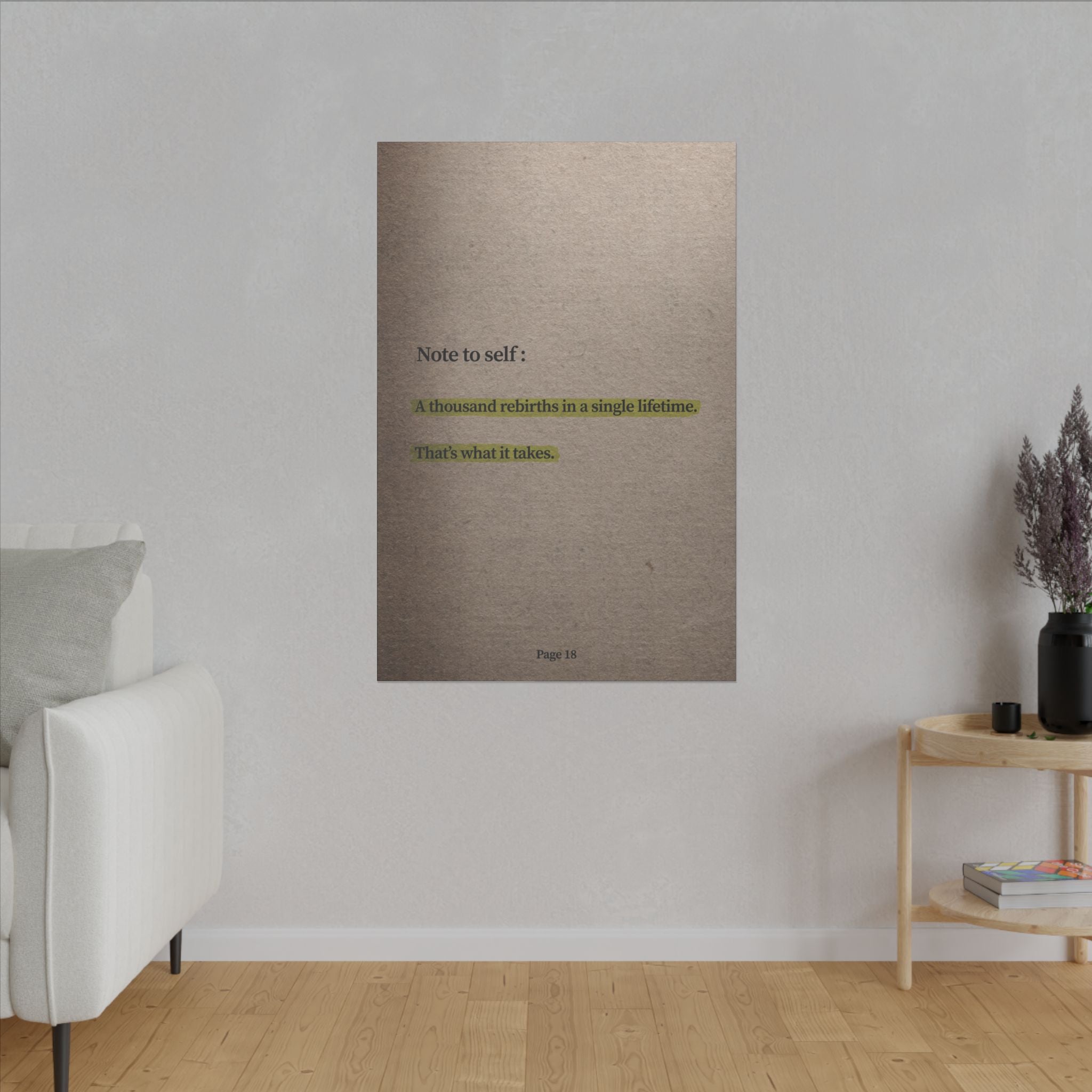Note to Self: 'Rebirth' Canvas