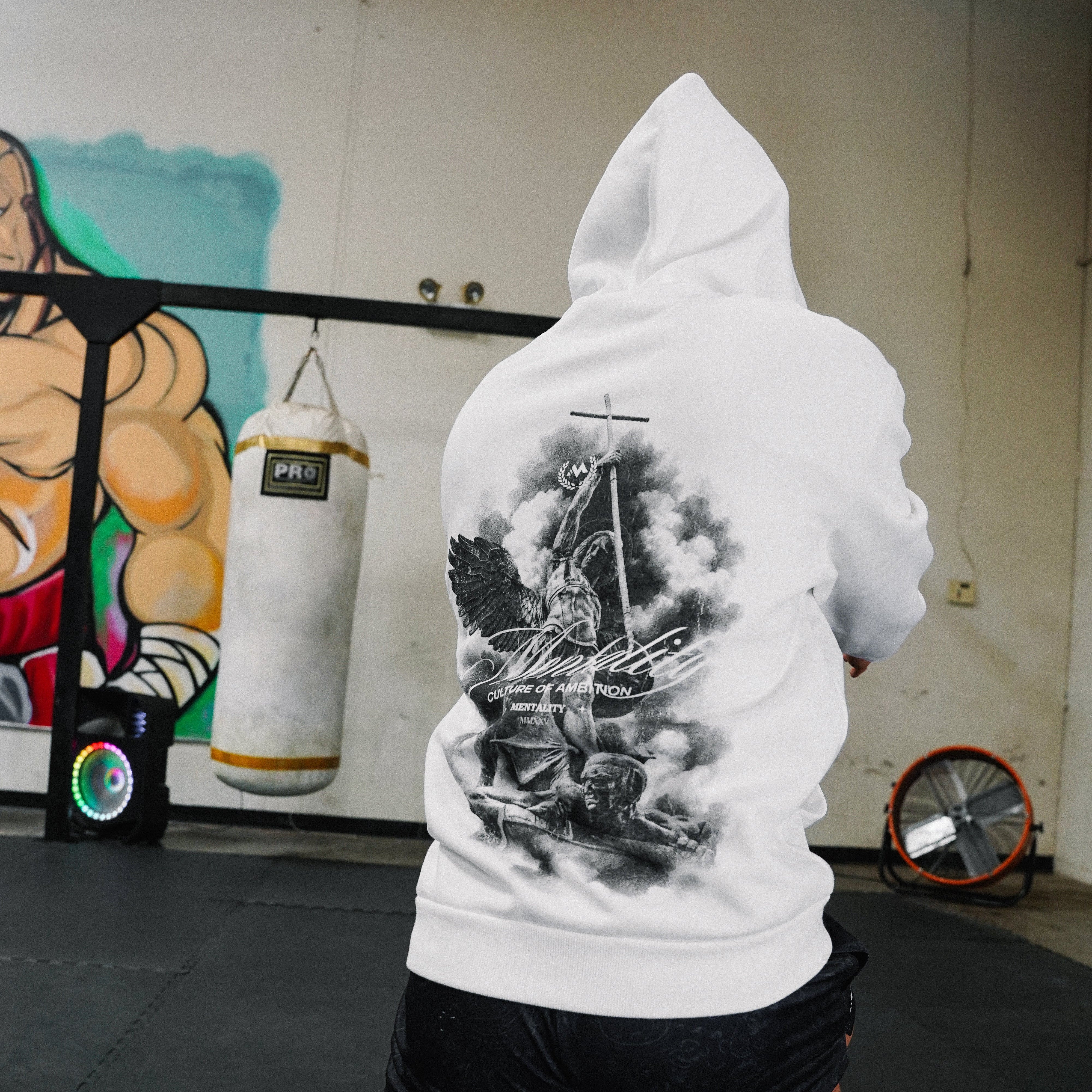 'ST.MICHAEL' TRAINING HOODIE - GRAY