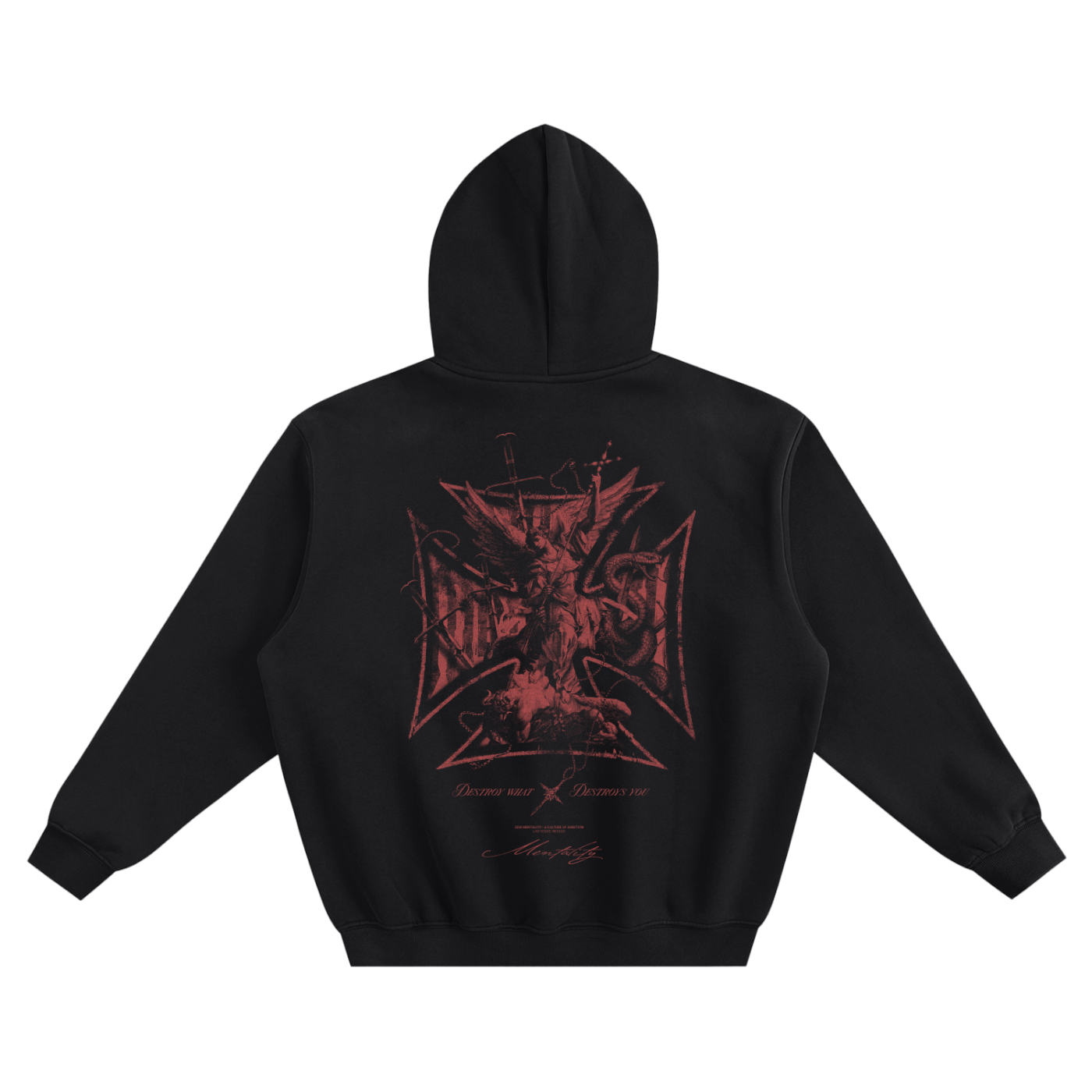 'DESTROY' TRAINING HOODIE - BLACK