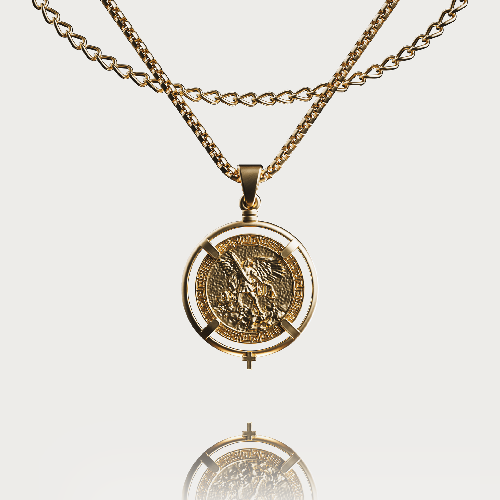 Classical Archangel Pendant - GOLD