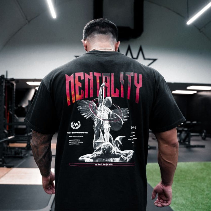 ST. MICHAEL 'THE BATTLE' TEE - BLACK